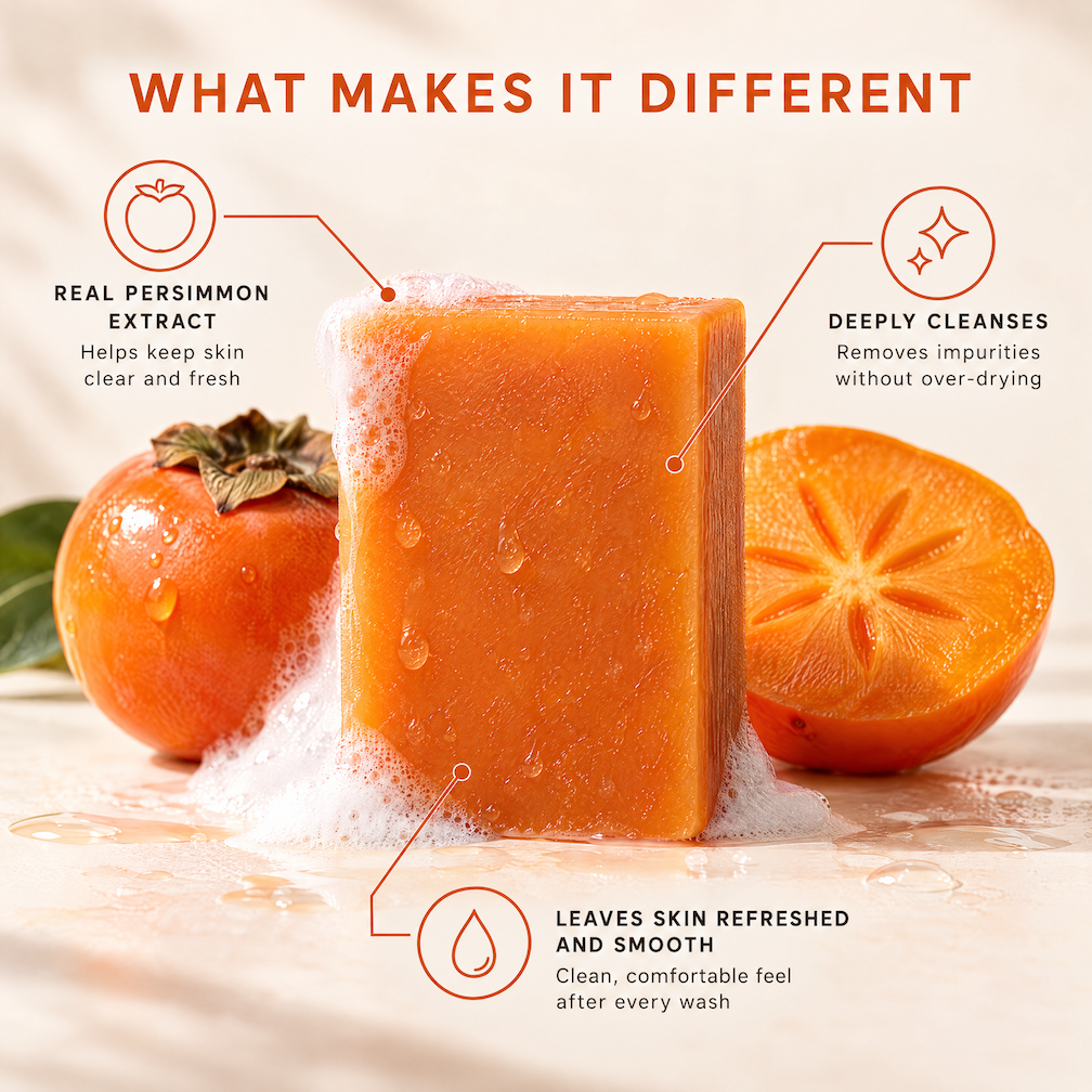 Persimmon Soap for Stubborn Midlife Odor